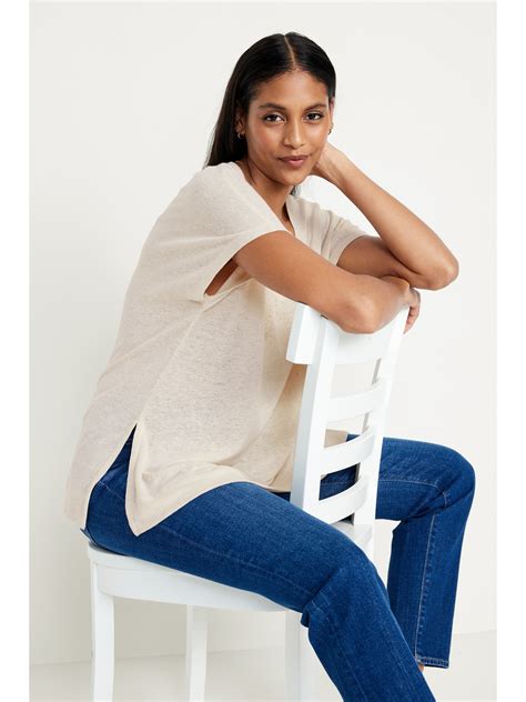 Oversized Linen-Blend Tunic T-Shirt | Old Navy