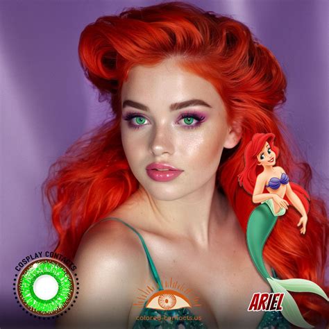 The Little Mermaid: Ariel Cosplay Green Contact Lenses - Colored ...