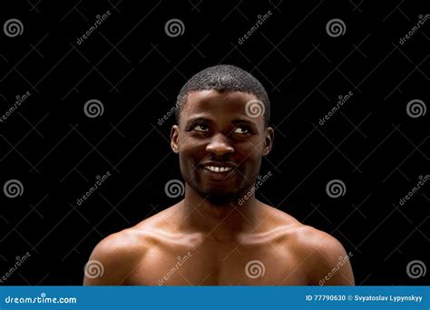 Naked Black Man Posing in Studio Stock Photo - Image of muscular ...