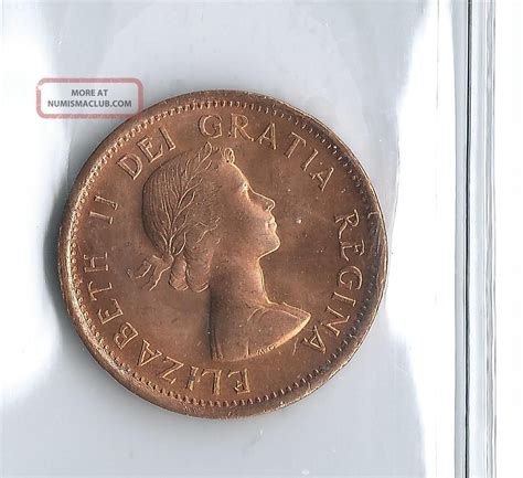 1957 1 Cent Canada Red Ms - 65 Iccs 1c Small Canadian Coin