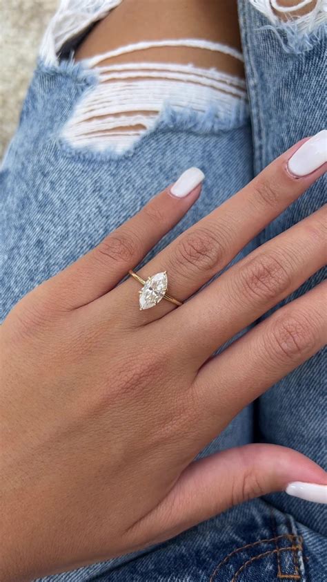 2ct Diamond Marquise Hidden Halo Engagement Ring, IGI CERTIFIED Lab ...