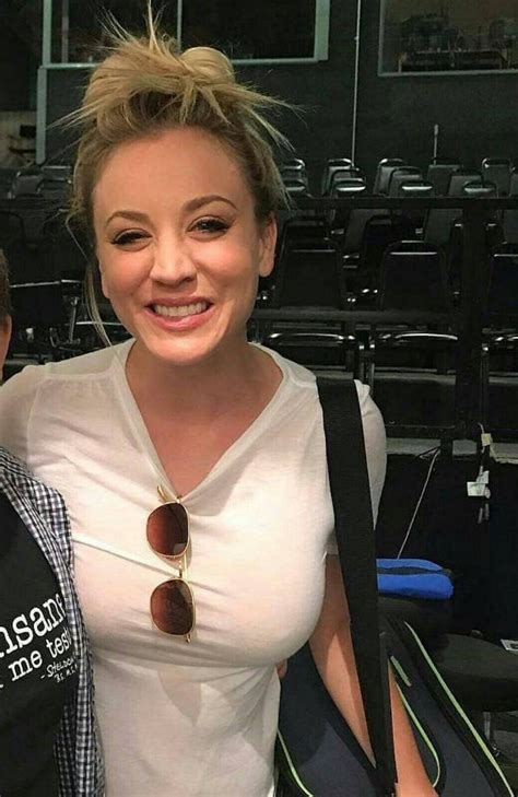 Log 2019.12 - Kaley Cuoco - Cum for her in tight shirt and poking nips ...