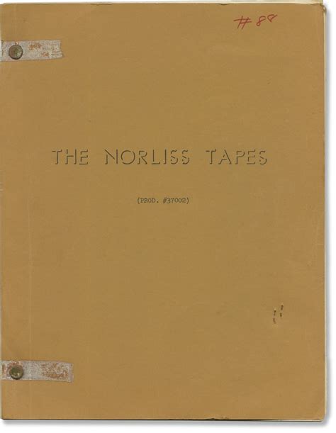 The Norliss Tapes [Demon] (Original screenplay for the 1973 television ...