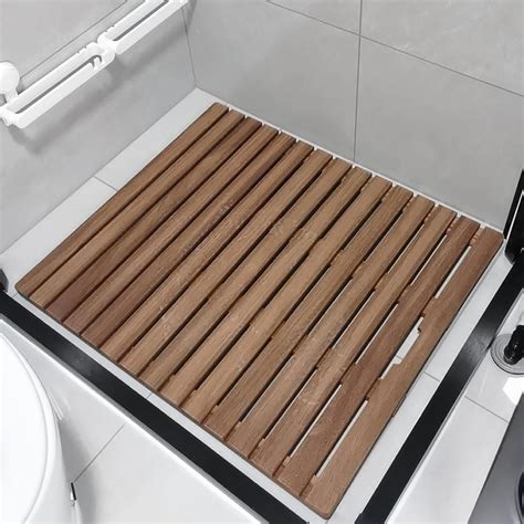 Amazon.com: Teak Wood Bath Mat, 21 24 25 26 27 30 Inch Length Teak ...