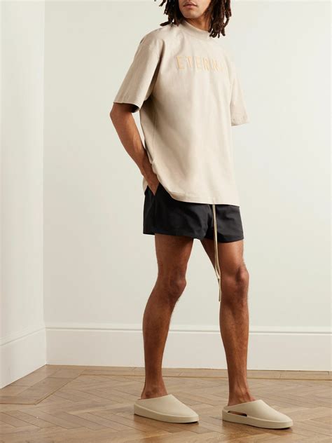 Fear of God - Eternal Straight-Leg Twill Drawstring Shorts - Black Fear ...