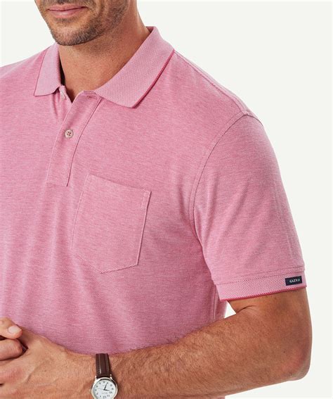 Oxford Pocket Polo Shirt - Pink - x-polos - GAZMAN