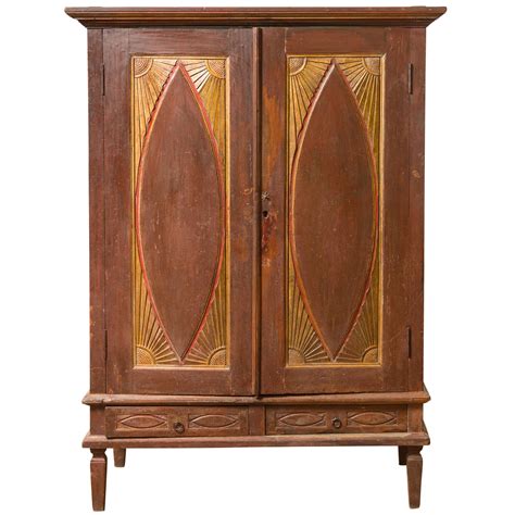 Antique Indonesian Wooden Cabinet with Carved Diamond Motifs and ...