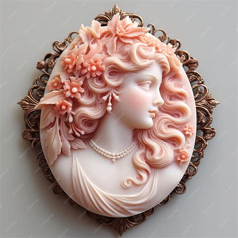 Premium AI Image | Antique cameo brooch Victorian era Delicate piece ...