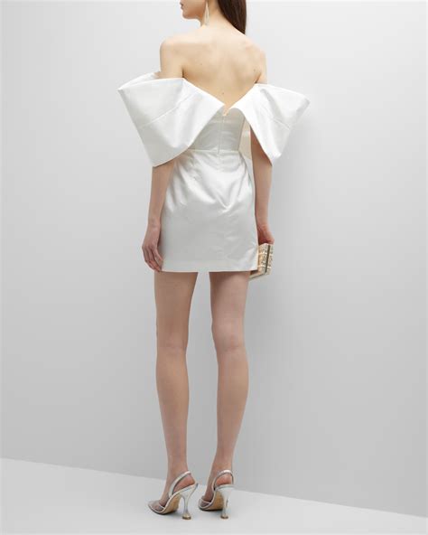 Sau Lee Blair Off-Shoulder Mini Dress | Neiman Marcus