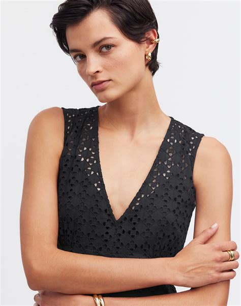 Eyelet V-Neck Maxi Dress | Madewell