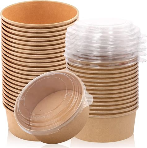 Amazon.com: JEFHOMKIT 25 Oz Paper Bowls,25 Pack Disposable Kraft Soup ...