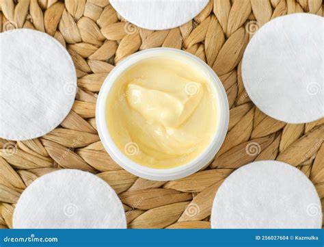 Yellow Hair Mask Banana Face Cream, Shea Butter Facial Mask, Body Butter in a Small White Jar ...