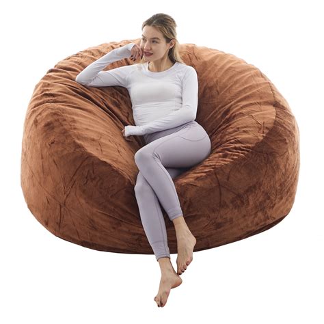 6FT,Big Bean Bag Chairs for Adults，Bean Bag Chair with Filler，Memory ...