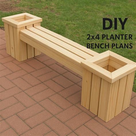 DIY Planter Bench Plans – Digital Download - Etsy Canada | Planter ...