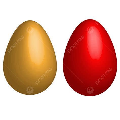 Yellow Easter Egg Clipart Transparent Background, 3d Yellow And Red ...