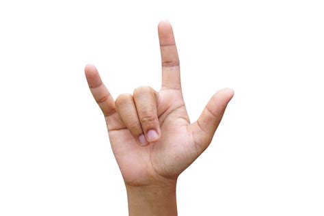 Human hand making a love sign 20952262 PNG
