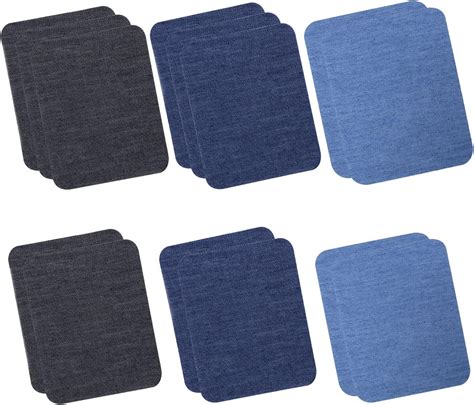 Amazon.com: Hibery 15 Pack Denim Iron On Patches Knee Patches for Jeans ...
