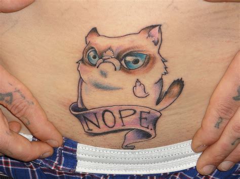 grumpy cat tattoo tardar sauce | Finger tattoo designs, Middle finger ...