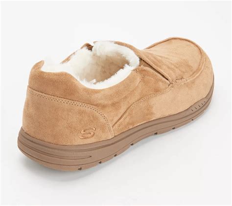 Skechers Relaxed Fit Faux Fur Men's Slippers -Larmen - QVC.com