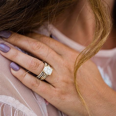 Cushion Cut Moissanite Engagement Rings