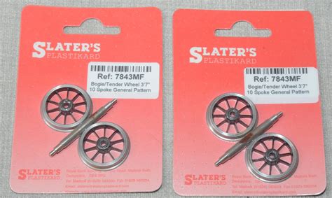 Two Pairs of Slaters Bogie/Tender Wheels & Axles Reference 7843MF ...