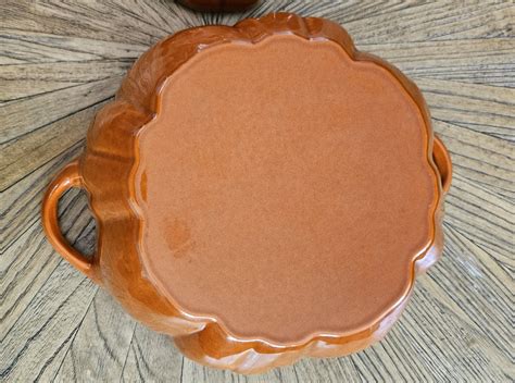 Staub Cast Iron 3.5 Qt Pumpkin Dutch Oven Citrouille Cocotte Pot Rare ...