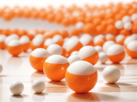 Premium AI Image | Ping Pong Frenzy Orange Ping Pong Balls Surrounded with White Background