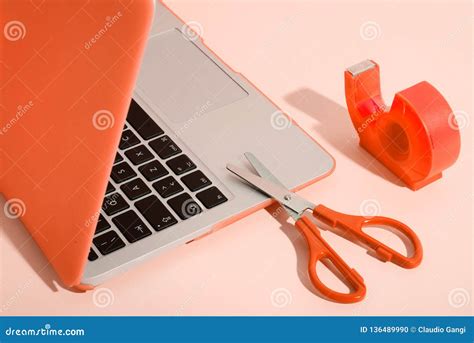 Computer Cut and Paste Command Concept - Coral Stock Photo - Image of ...