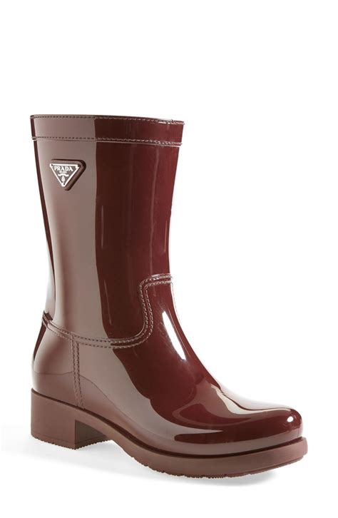 Prada Rubber Rain Boot (Women) | Nordstrom | Womens boots, Shoe boots ...