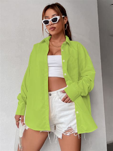 Moda de Mujer | SHEIN México | Lime green shirts, Neon green outfits ...
