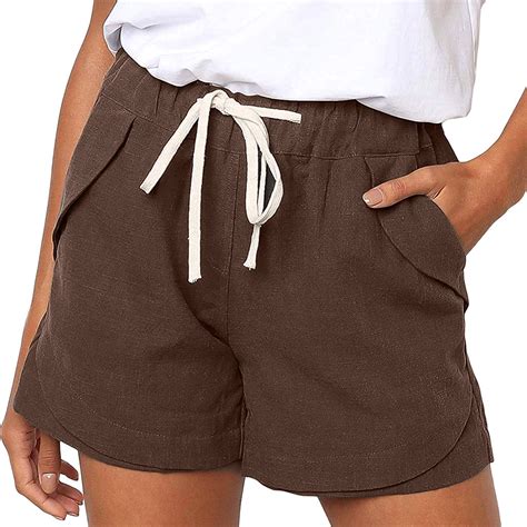 CALAFEBILA Cargo Shorts for Women Plus Size Bandage Casual Plus Size ...
