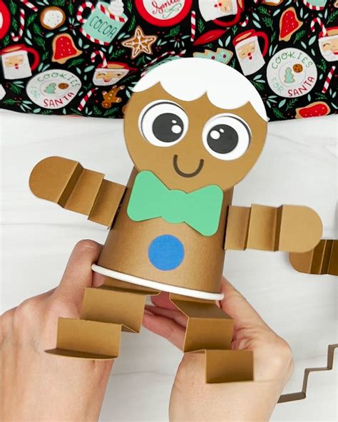 Easy Gingerbread Man Craft Tutorial For Kids Christmas Paper Craft With ...