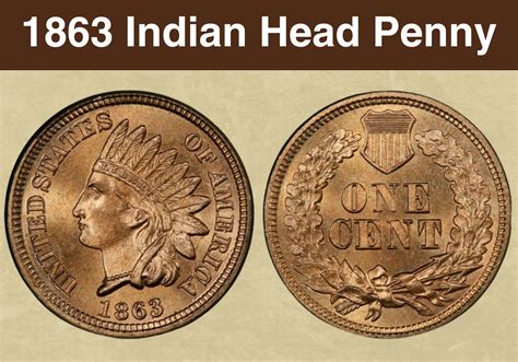 1863 Indian Head Penny Coin Value (Errors List & No Mint Mark Worth ...