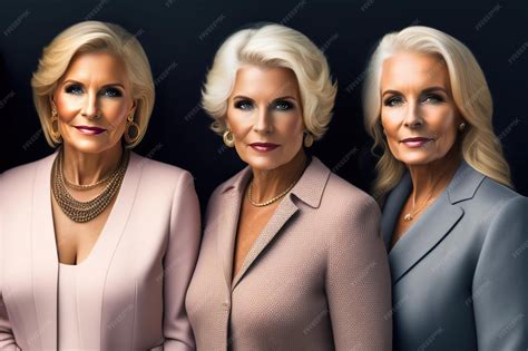 Portrait of an elderly mature woman on the background generate ai | Premium AI-generated image