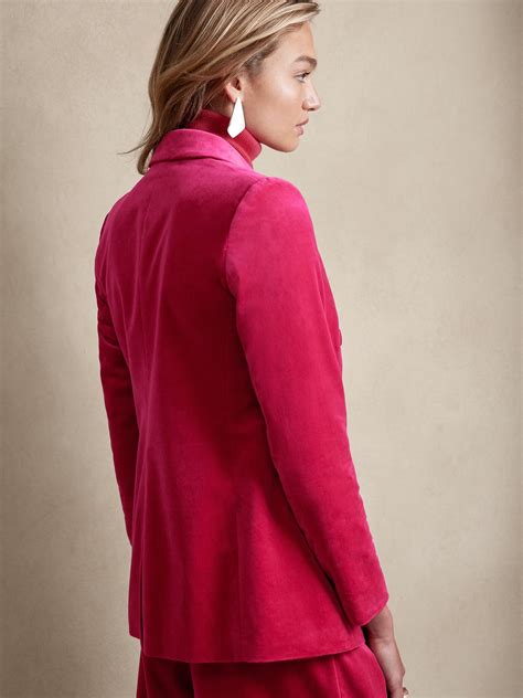 Veluro Oversized Velvet Blazer | Banana Republic