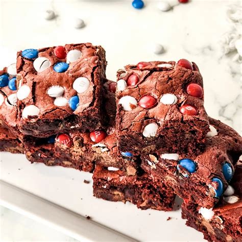 Easy Patriotic Homemade Brownies - Walking On Sunshine Recipes