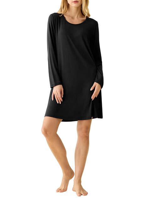 Women's Bamboo Viscose Nightshirt Long Sleeves Sleep Shirt – Latuza