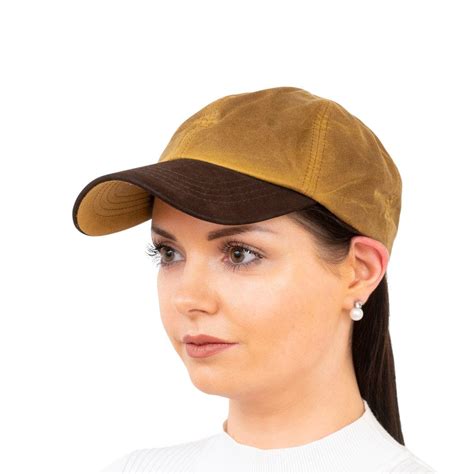 Beige Waxed Cotton Baseball Cap Leather Peak - Hatman of Ireland ...
