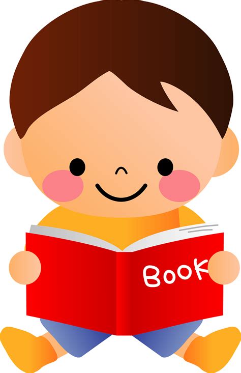 children reading books clipart - Clip Art Library #3699803
