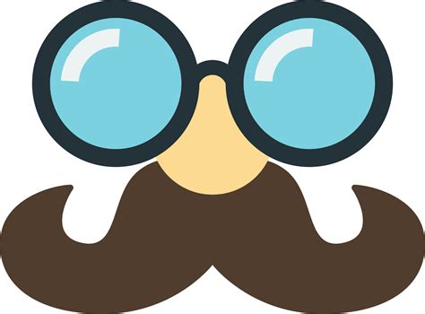 illustration de fausse moustache et lunettes dans un style minimal ...