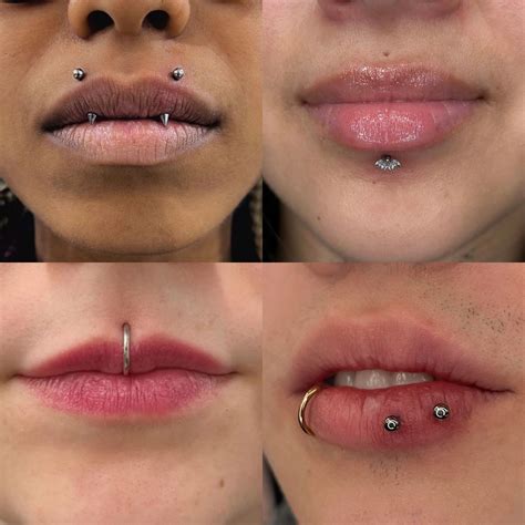 Which lip piercing will you choose? 😍 Top Left: Angel fangs 🪽 by @jorge ...