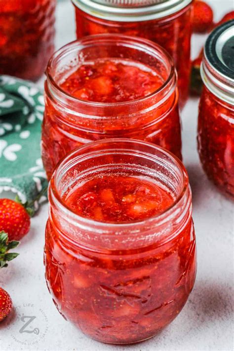 Strawberry Freezer Jam Recipe (3 Ingredients!) - Our Zesty Life