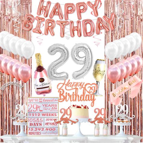 Buy KeaParty 29th Birthday Decorations for Her, 29th Birthday Party ...