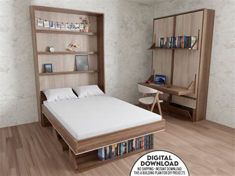 Xl Twin Horizontal Murphy Bed Building Plans Blueprints How To Build A