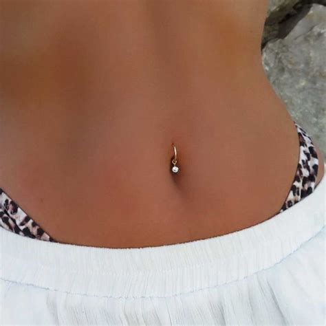 Belly Button Piercing Types Gemma Cute Circle Round Crystal Belly