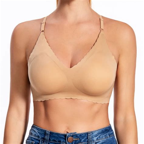Wavy Seamless Bra for Women Wire Free Brassieres Comfortable Wireless ...