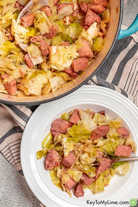 BEST Ham and Cabbage {One-Pot Recipe VIDEO} - Key To My Lime