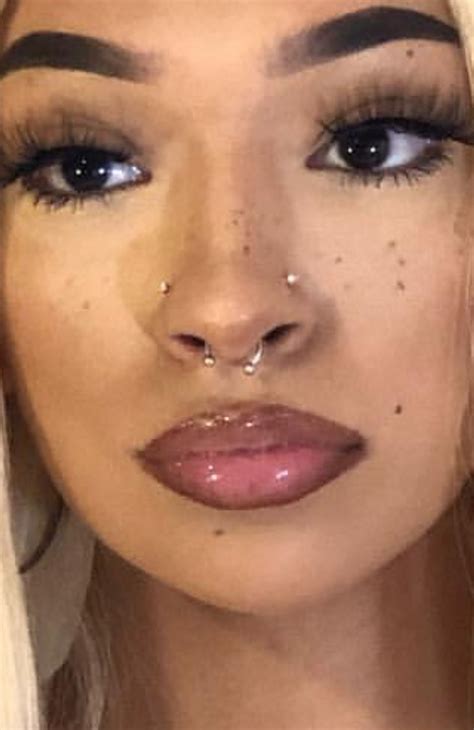 Nose And Septum Piercing Together