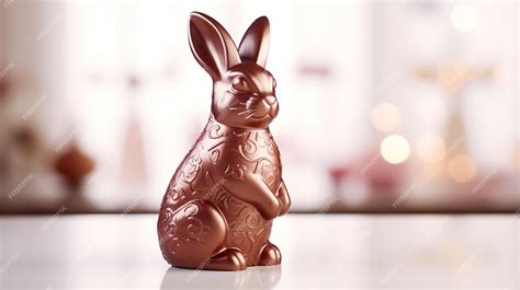 Premium Photo | Chocolate easter bunny in chocolate egg isolated