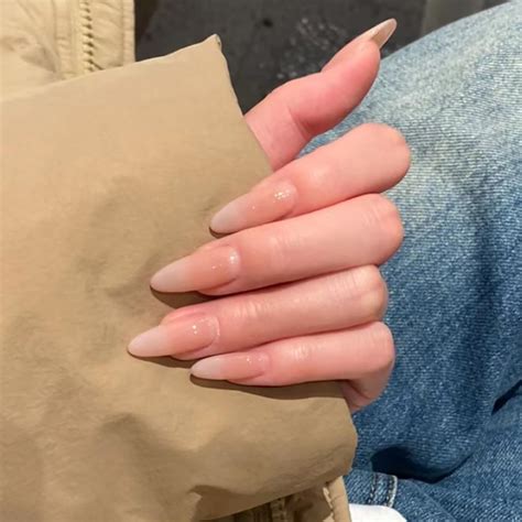 Uñas postizas largas a presión con forma de almendra, uñas postizas rosas a presión para mujeres ...